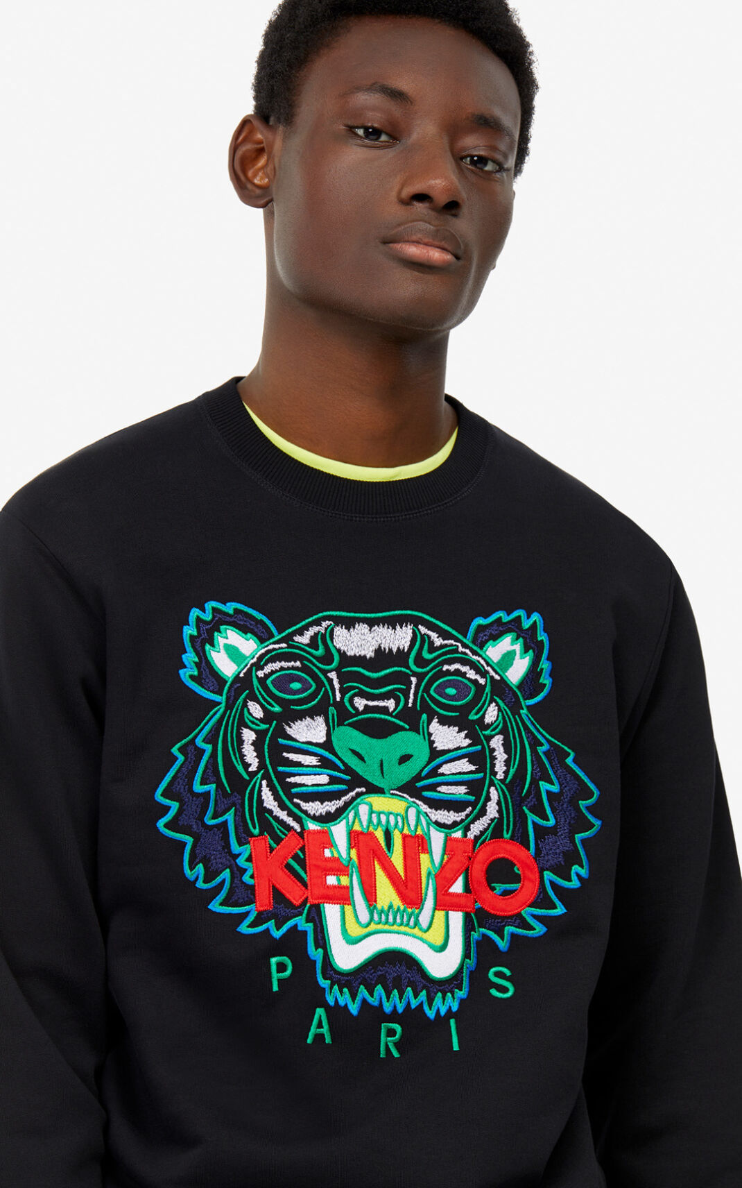 Kenzo Tiger Sweatshirt Black For Mens 8137NCOUL